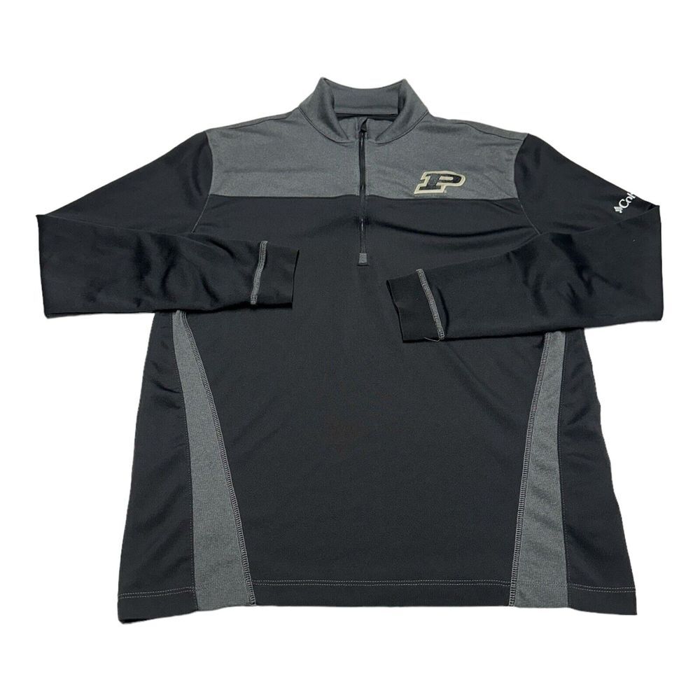 Columbia Golf 1/4 Zip Pullover Purdue Boilermakers Men's Size M Long Sleeve NCAA